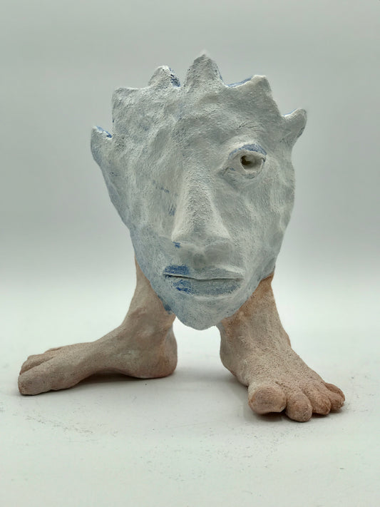 Clay Figure Sculpture "Slightly Suspicious"