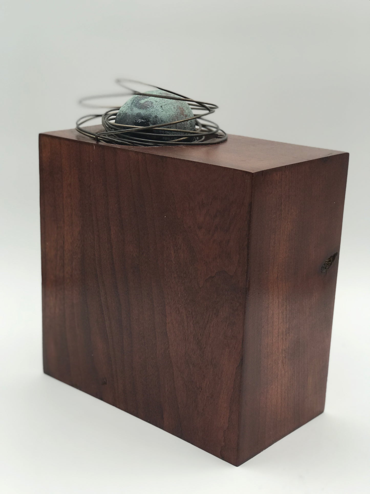 Wooden Nest - Bronze with Wire Nest
