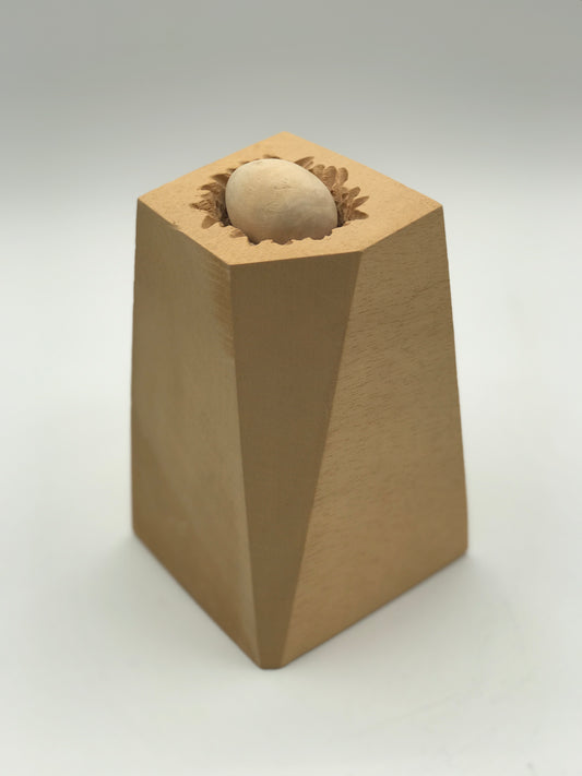 Geometric Wooden Nest - Natural Color