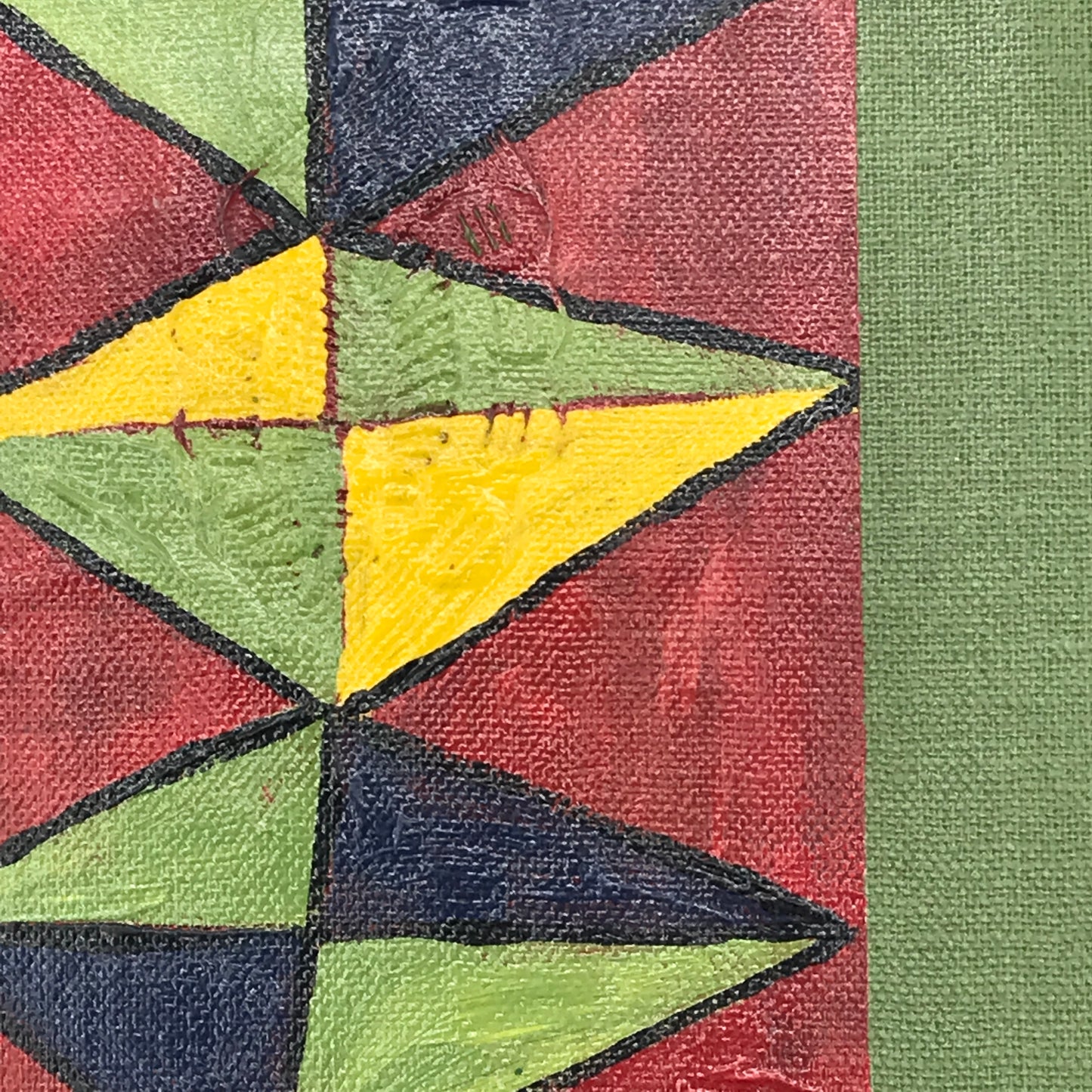 Book Cover Painting - Diamonds on Red