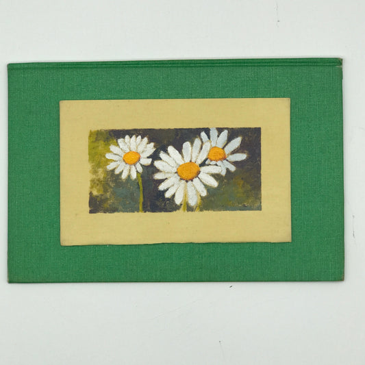 Book Cover Painting - Daisies on Two Book Covers, Yellow and Green