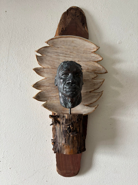 Contemporary Clay Figure Sculpture "See Me"