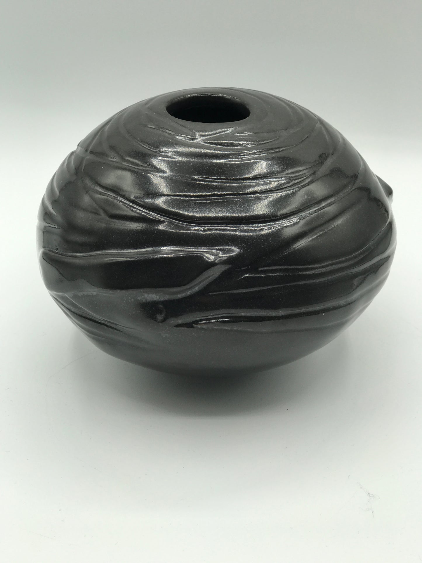 Contemporary Clay Vessel "Moon Jar with Satellites"