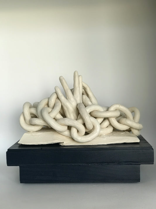 Contemporary Clay Sculpture "Of Our Own Making"