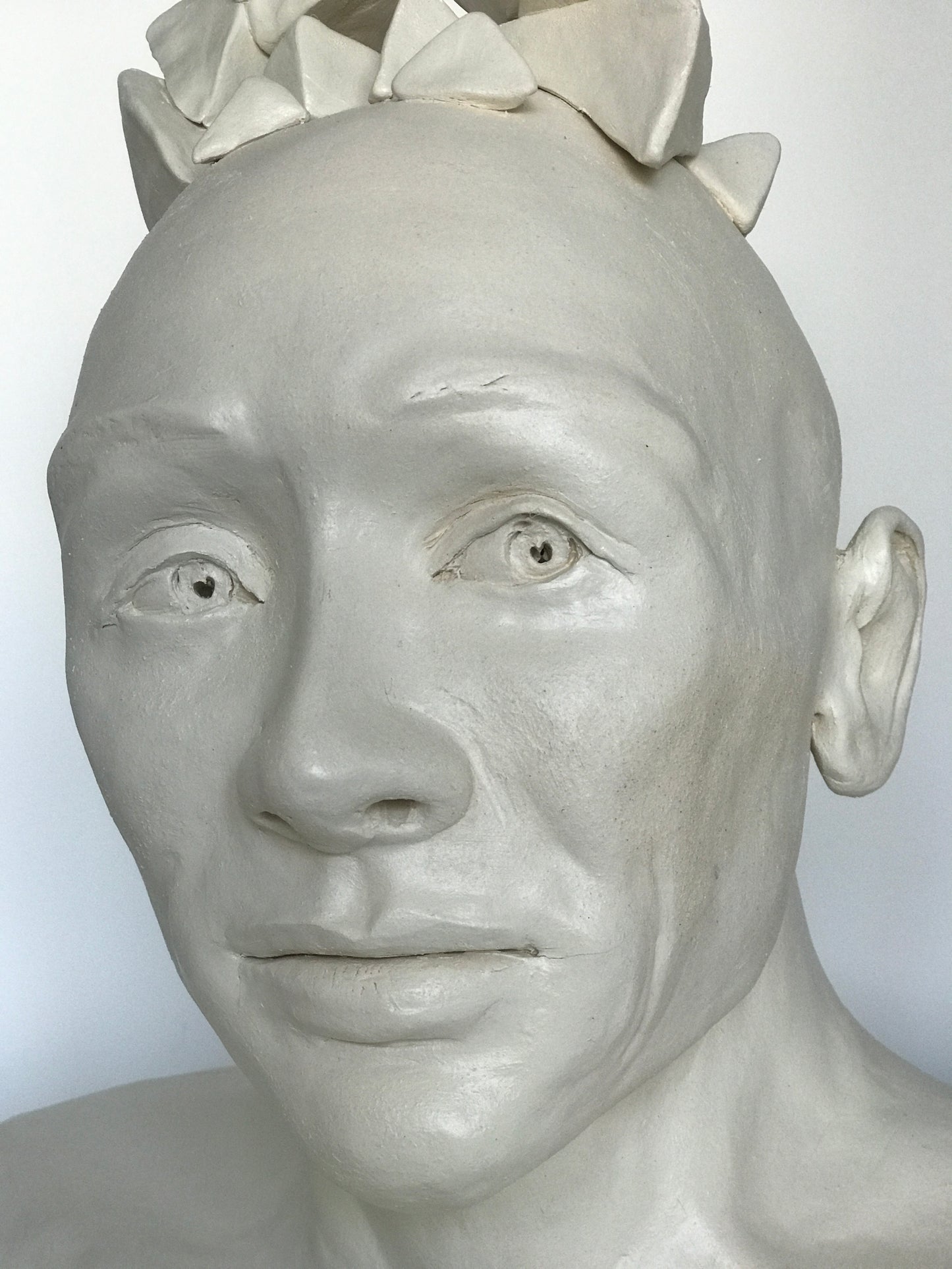 Contemporary Clay Figure Sculpture "The Pythagorean Theorem Takes Shape"