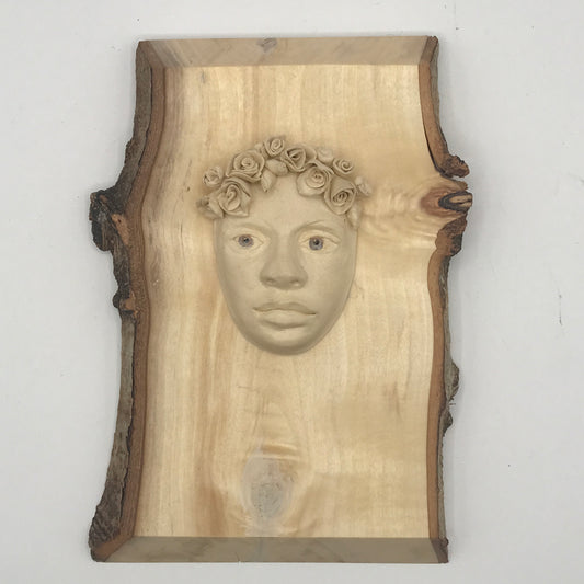 Wall Mounted Clay Sculpture "Through The Trees We Glimpsed Him"