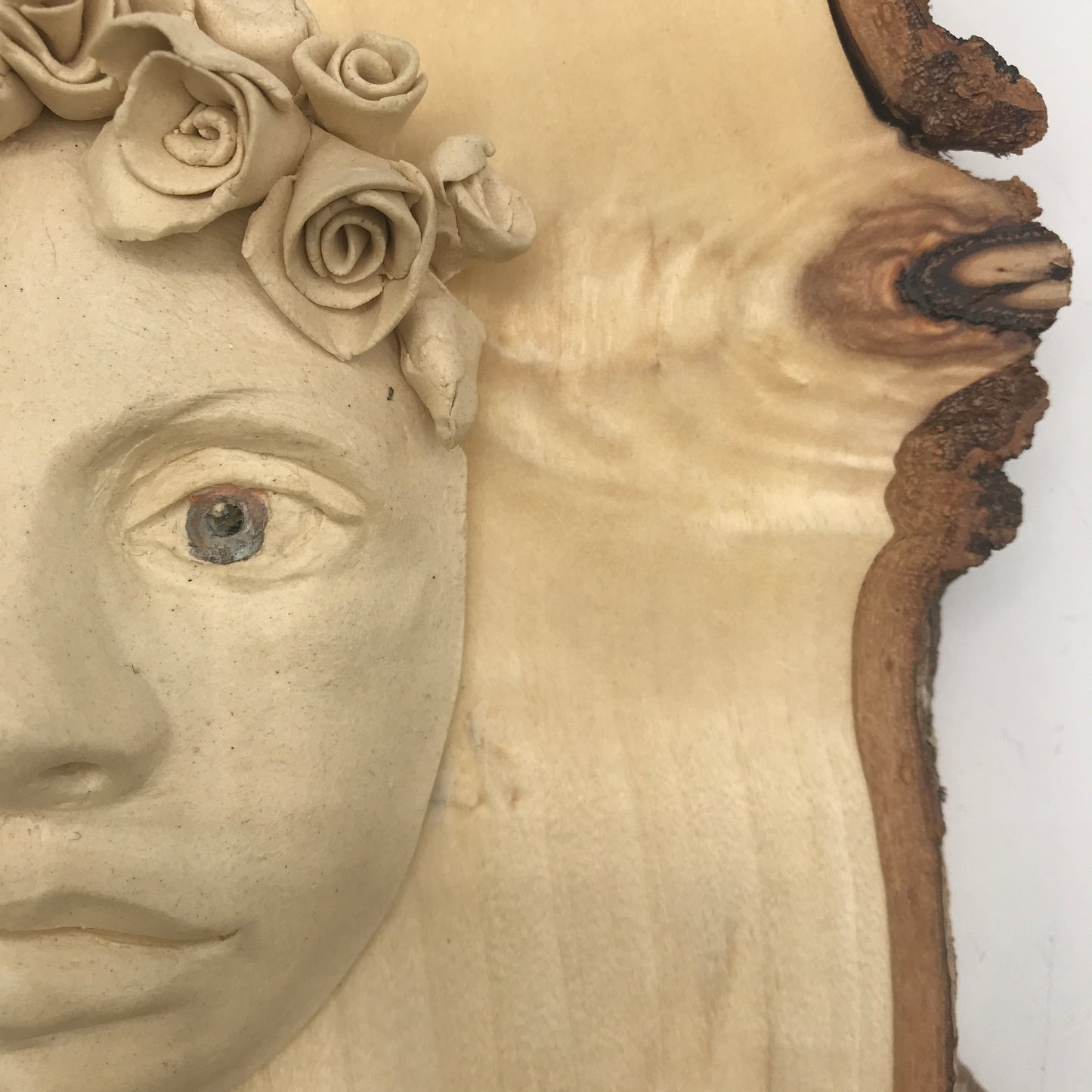 Wall Mounted Clay Sculpture "Through The Trees We Glimpsed Him"