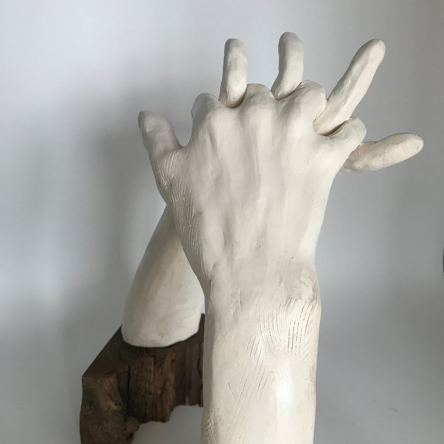 Contemporary Clay Sculpture "Together Apart"