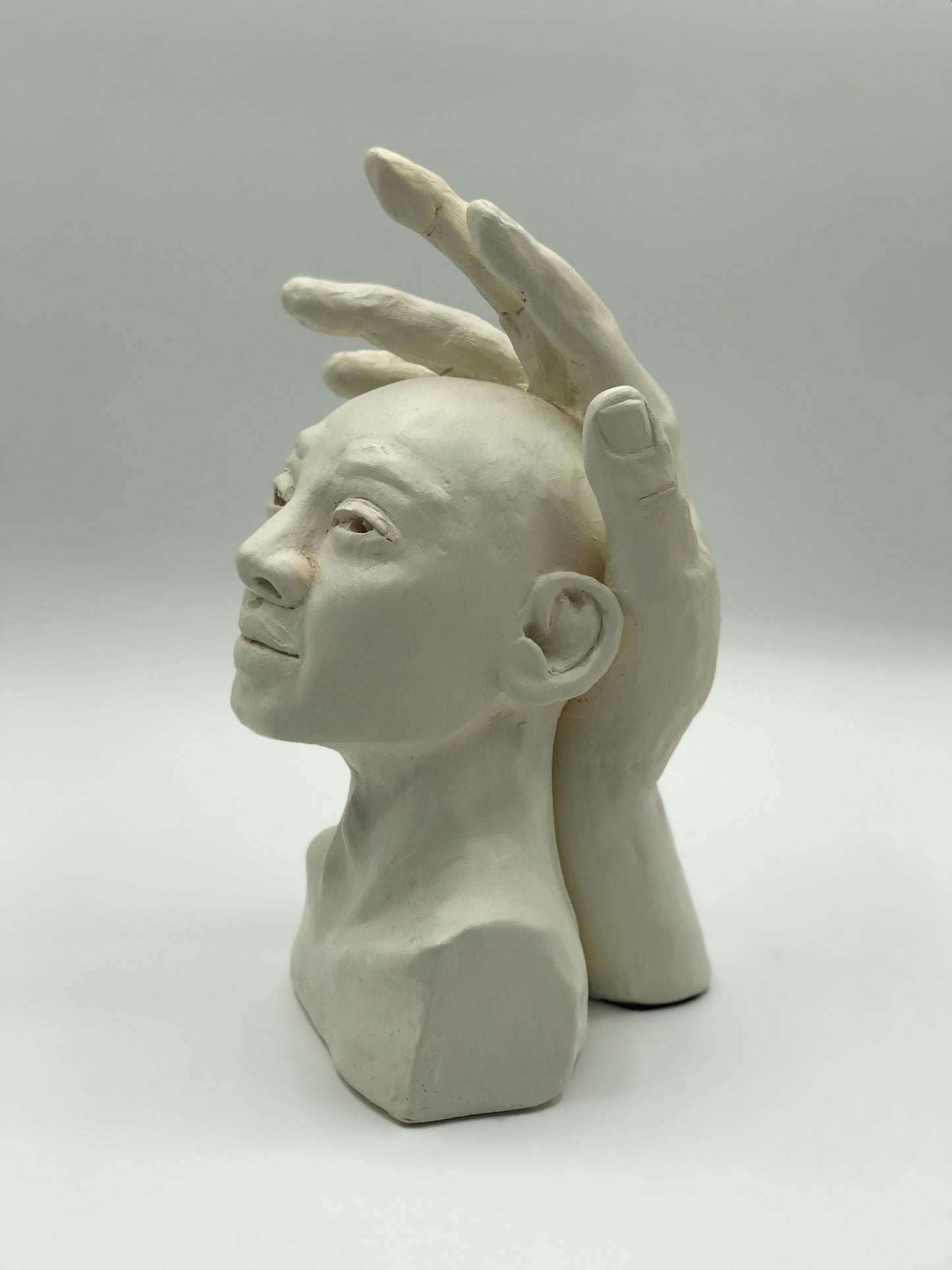 Contemporary Clay Sculpture "Touched"