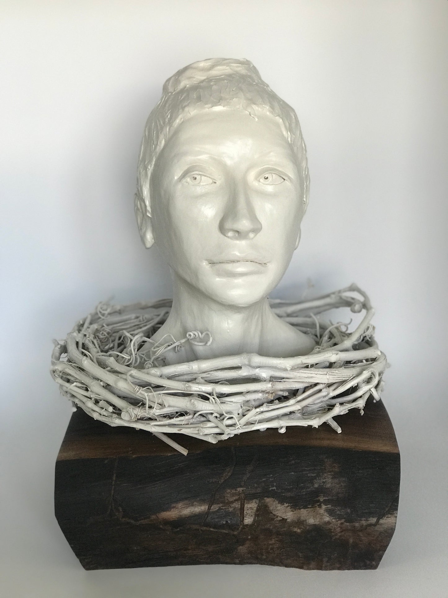 Contemporary Clay Figure Sculpture "A Season for Nesting"