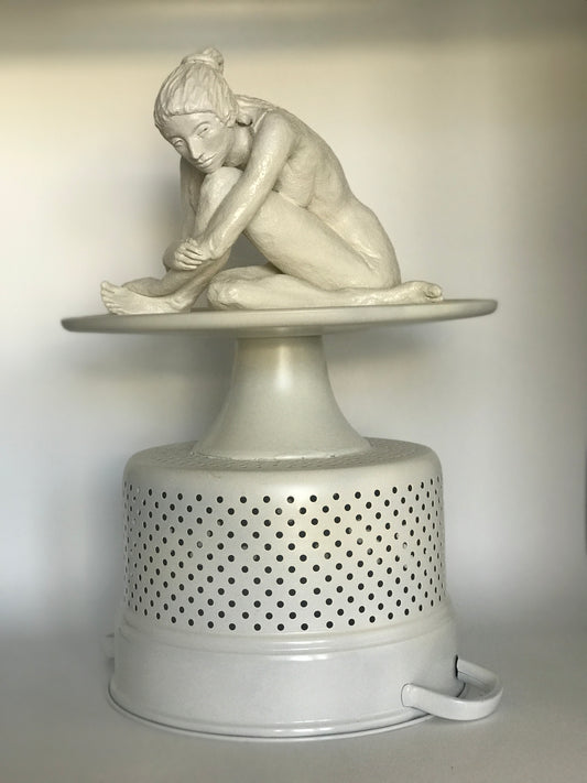Clay Sculpture "Contemplation: What to Make for Dinner"