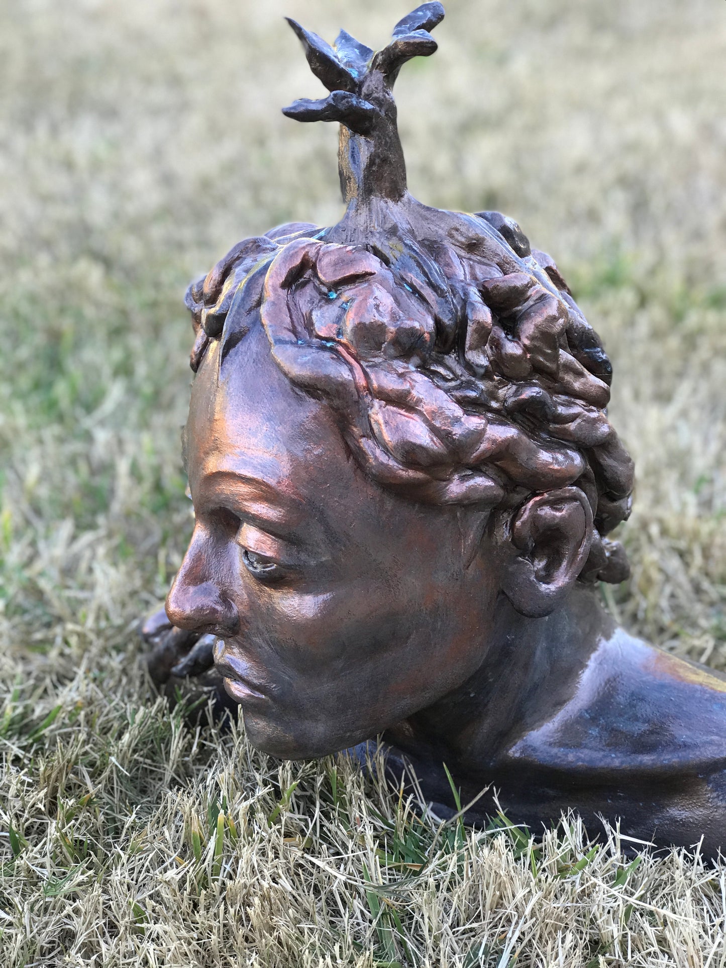 Contemporary Clay Figure Sculpture "Daphne"