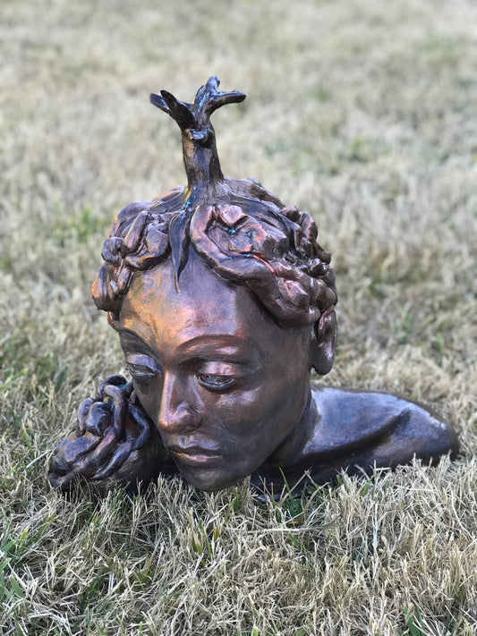 Contemporary Clay Figure Sculpture "Daphne"