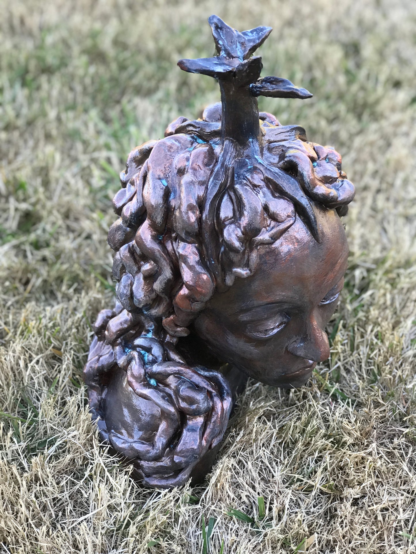 Contemporary Clay Figure Sculpture "Daphne"