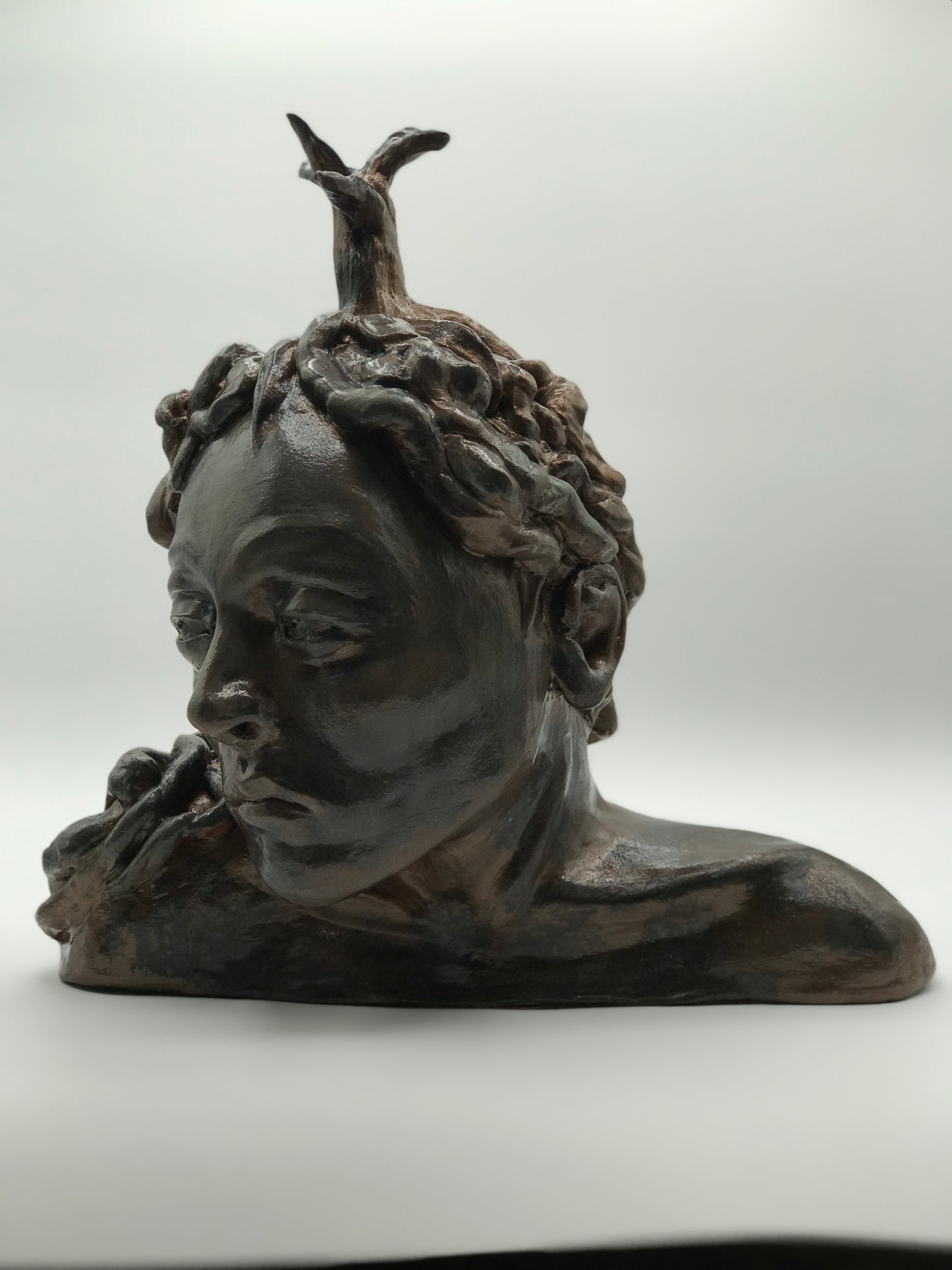 Contemporary Clay Figure Sculpture "Daphne"