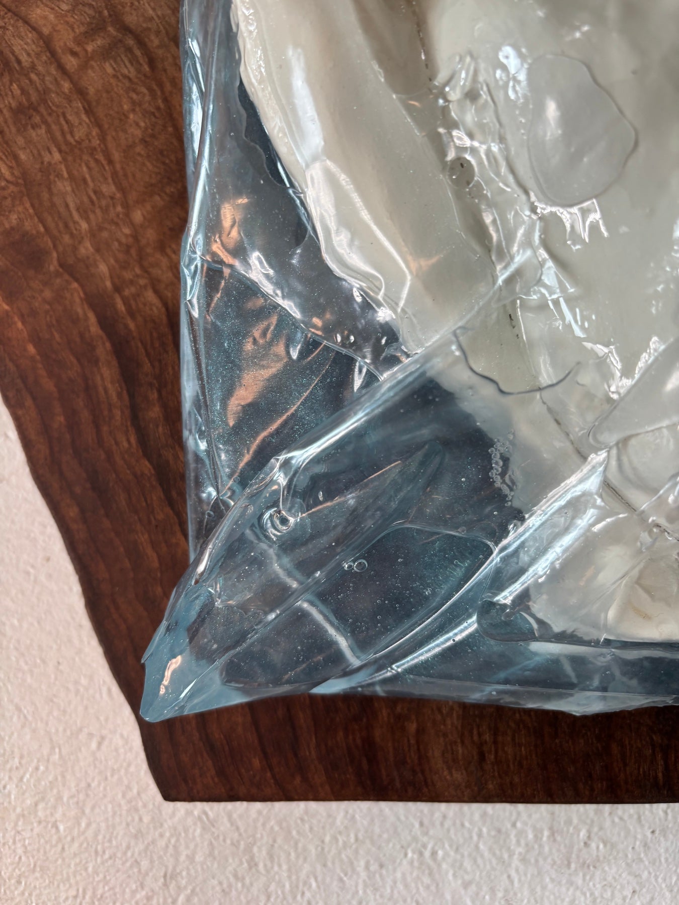 Clay Figure Sculpture "Drowning in Plastic"