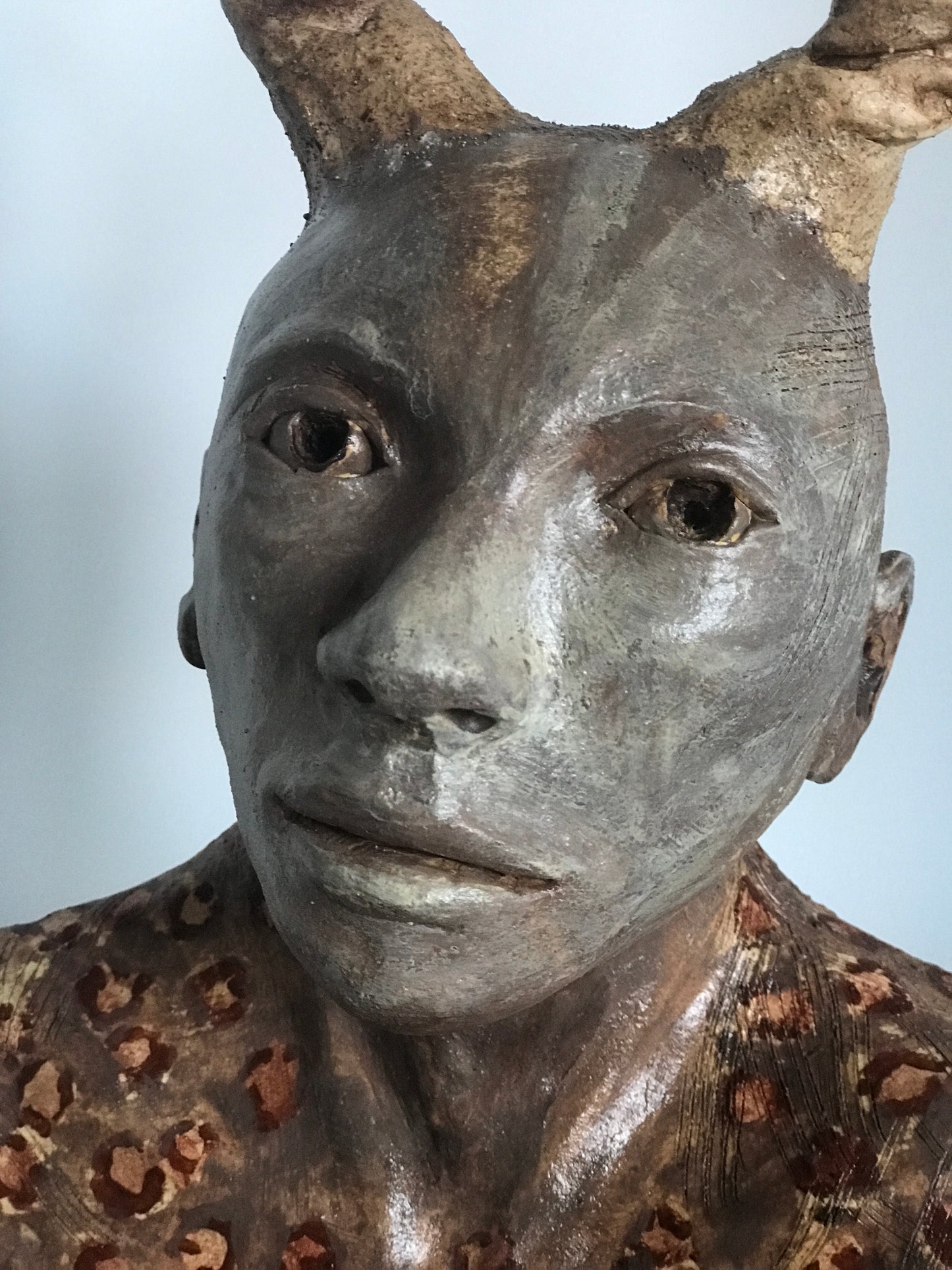 I Woke Up and There They Were: Contemporary Clay Sculpture, African Man's Face