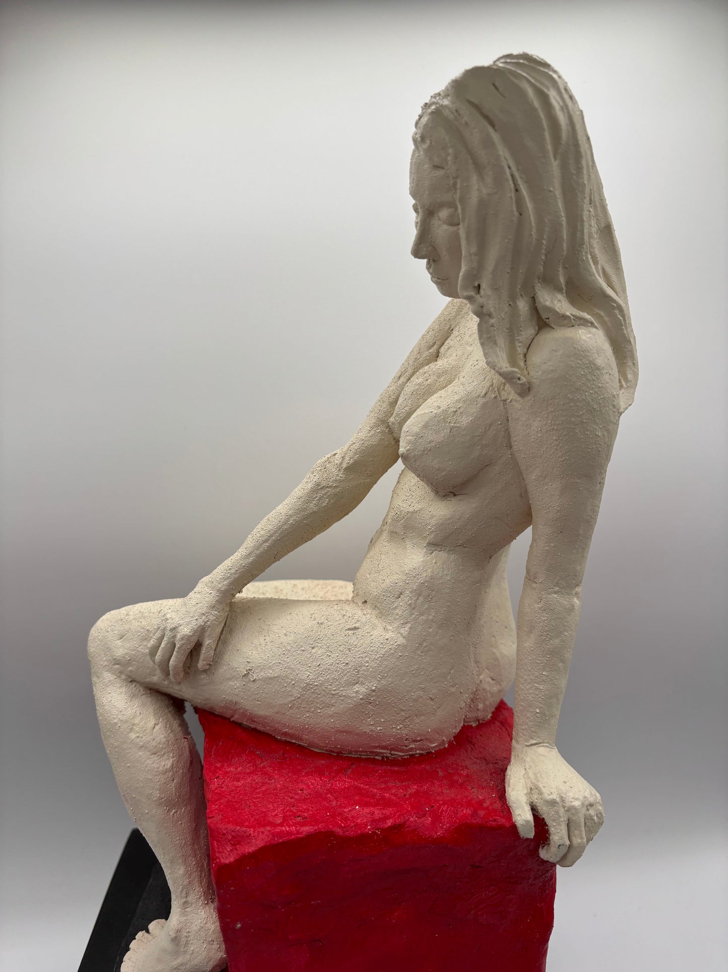 Clay Figure Sculpture "Modesty"