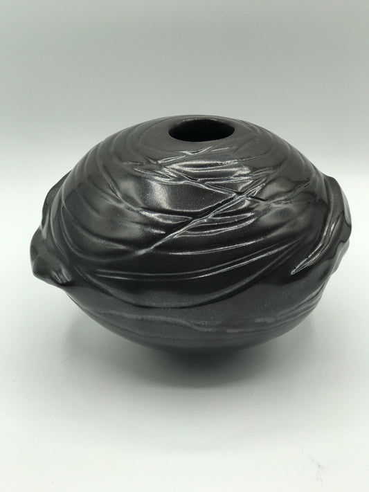 Contemporary Clay Vessel "Moon Jar with Satellites"
