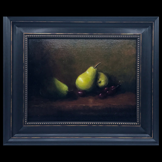 Classical Oil Painting - Still Life with Pears and Red Grapes