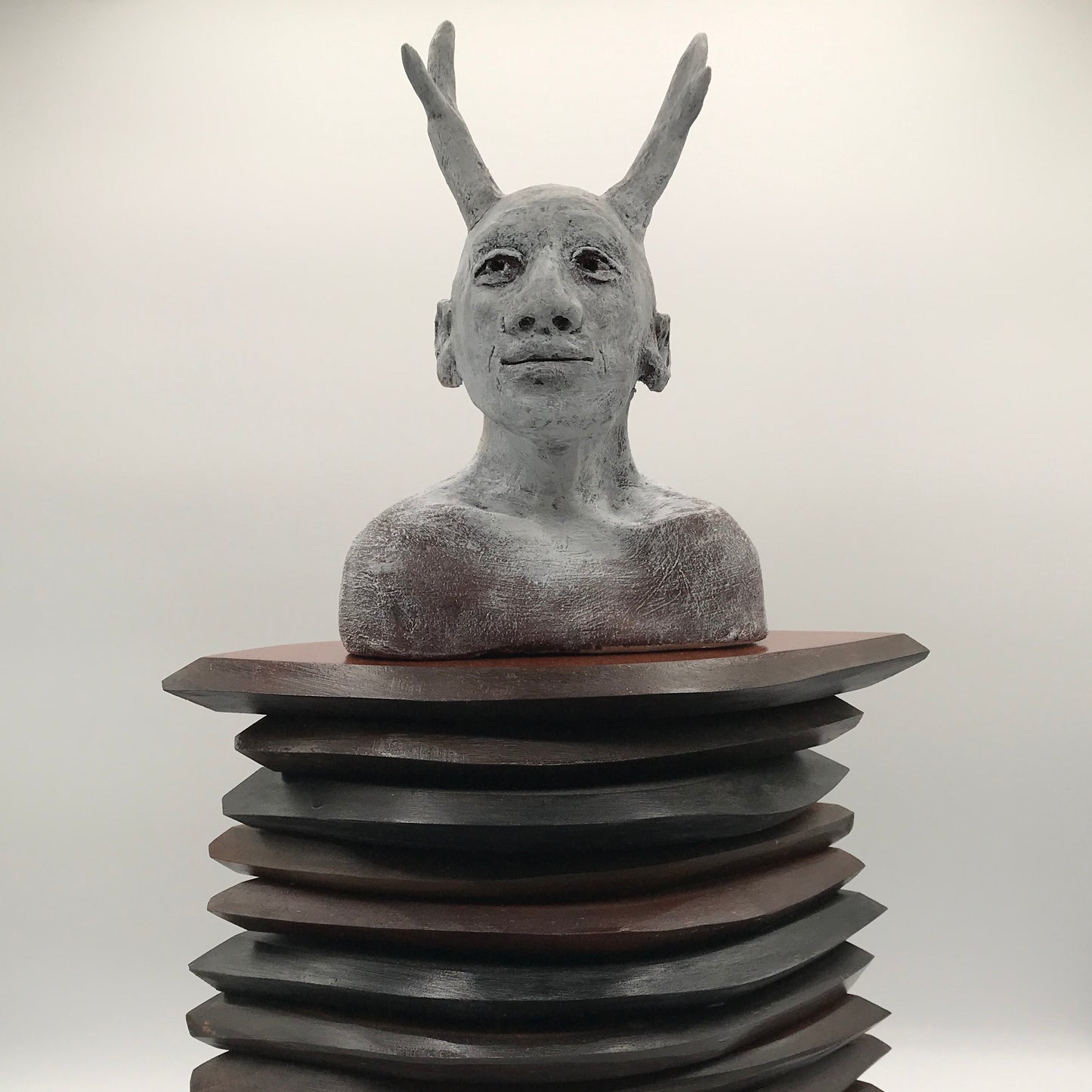 Contemporary Clay Figure Sculpture "Pride"