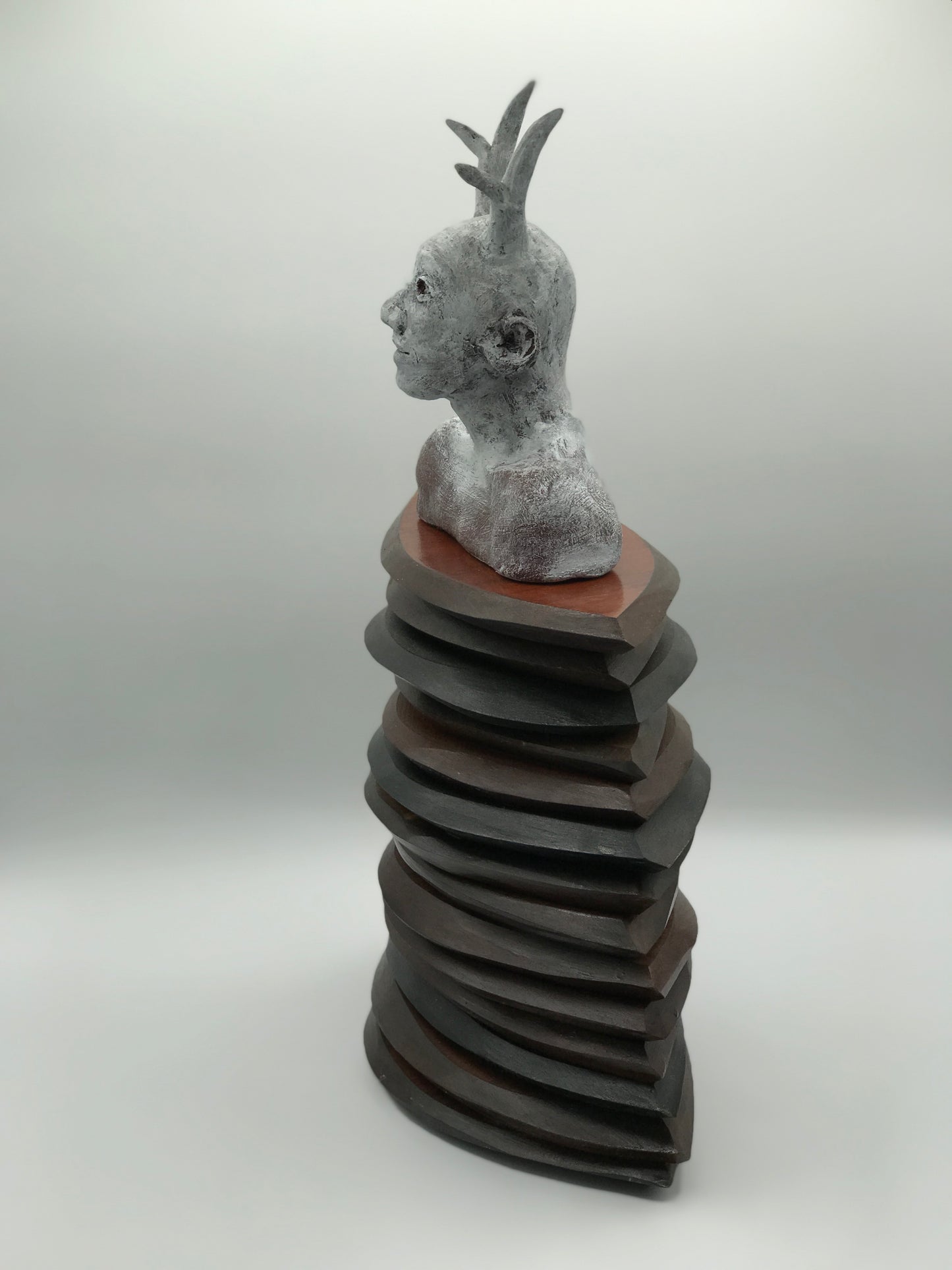 Contemporary Clay Figure Sculpture "Pride"