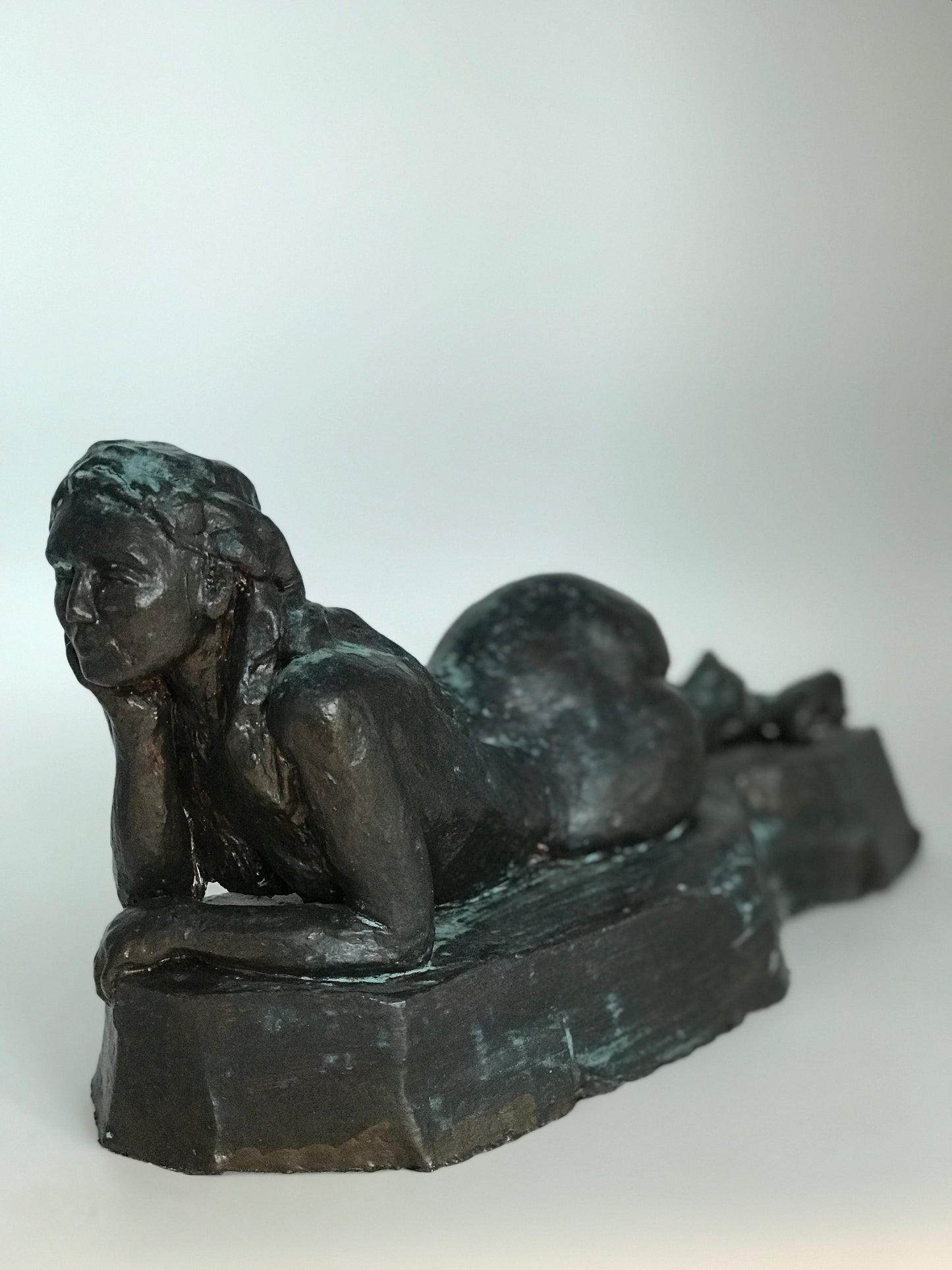 Clay Figure Sculpture "Relaxation"