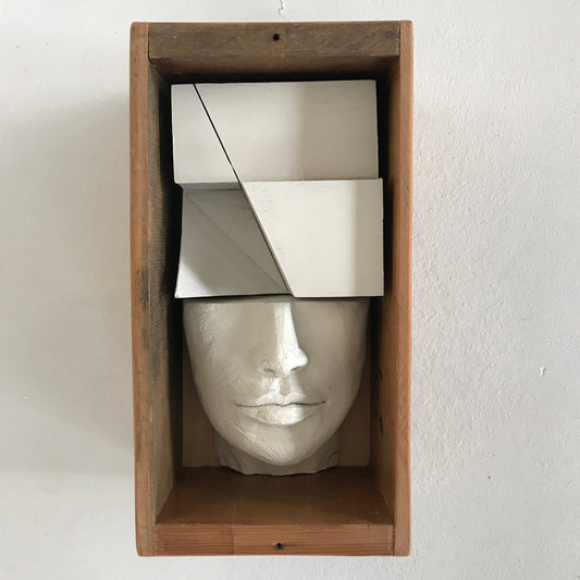 Clay Figure Sculpture "Thinking Hard"