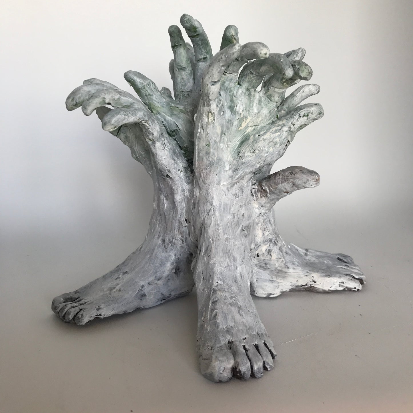 Surreal Clay Sculpture of Tree Made of Feet "Tree"