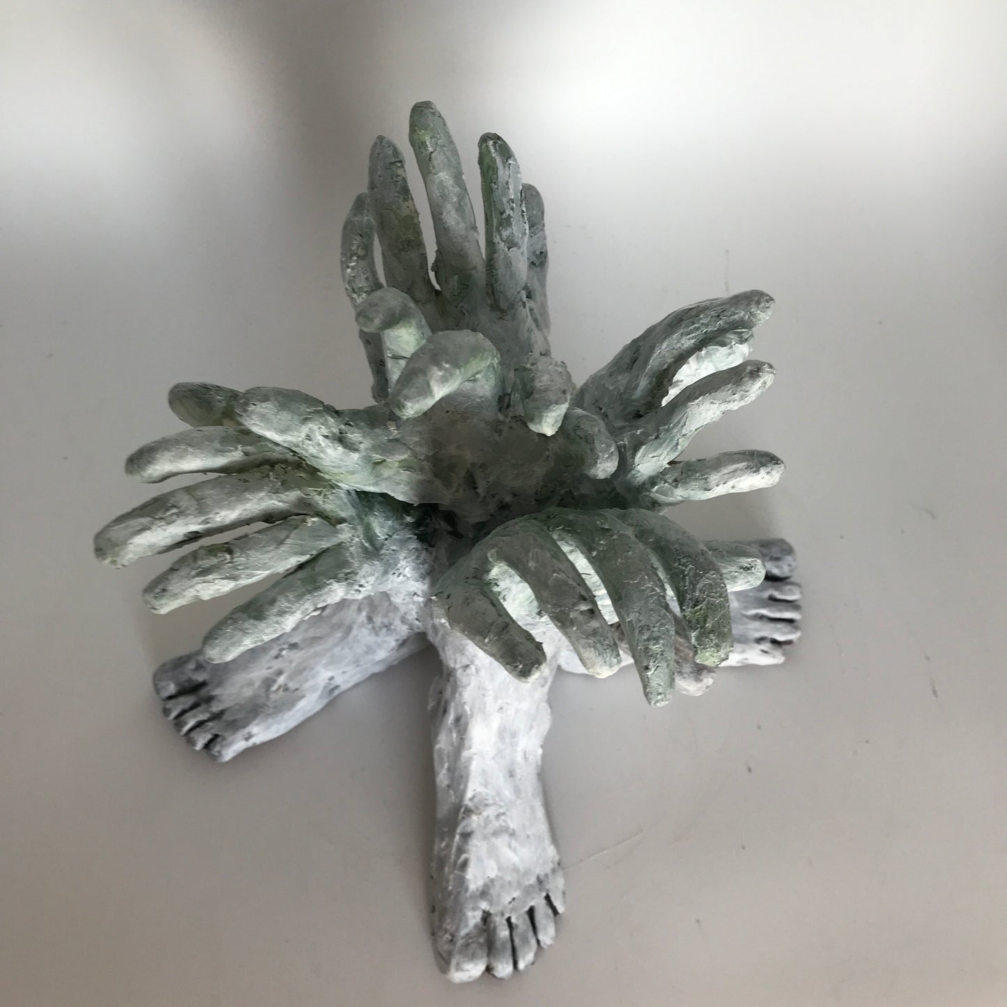 Surreal Clay Sculpture of Tree Made of Feet "Tree"