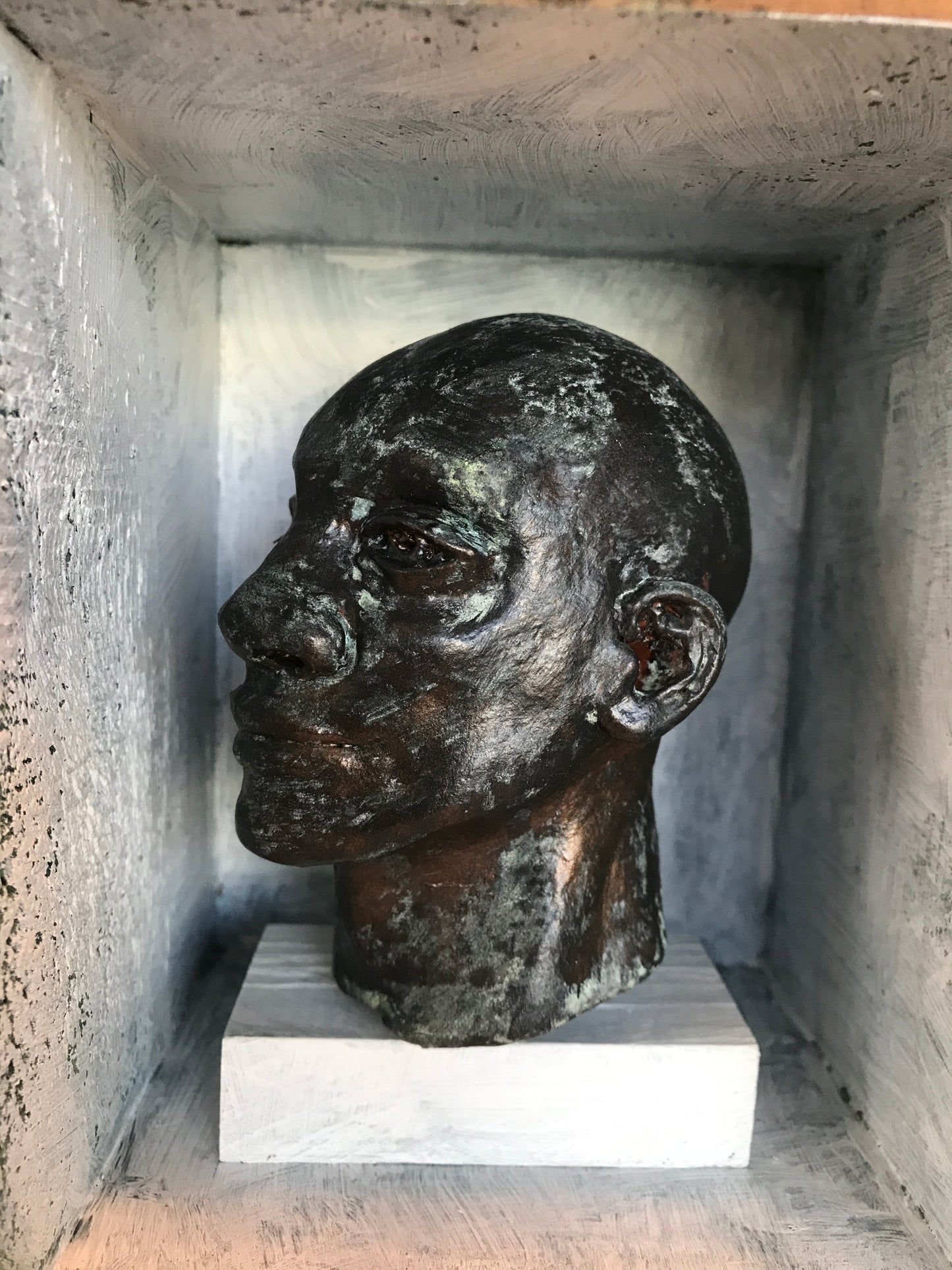 Veteran: Contemporary Clay Sculpture, Black Face